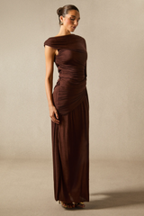 Aubrie Draped Cape Maxi Dress | Dress In Beauty
