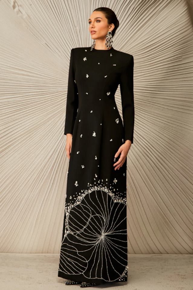 Virginia Diamond Embellished Maxi Dress | Dress In Beauty