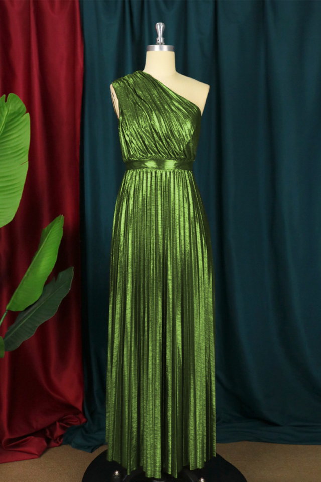 Lillian One Shoulder Pleated Maxi Dress | Dress In Beauty