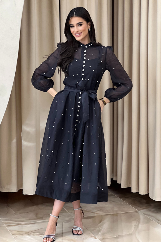 Emelia Crystal Embellished Sheer Maxi Dress | Dress In Beauty