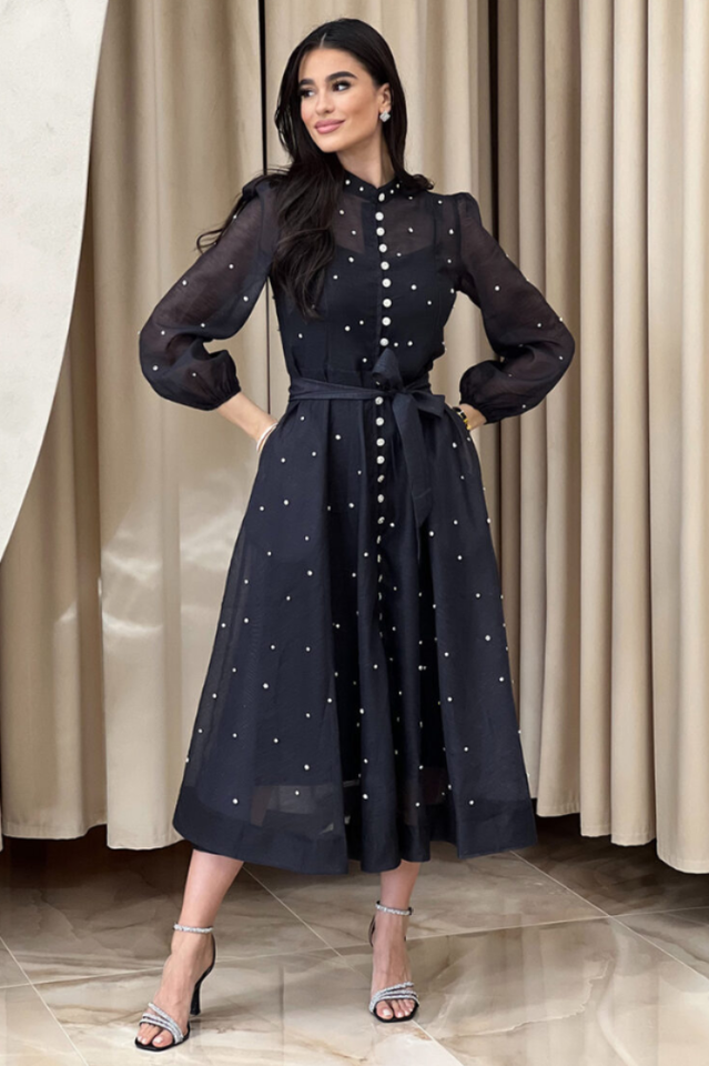 Emelia Crystal Embellished Sheer Maxi Dress | Dress In Beauty