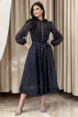 Emelia Crystal Embellished Sheer Maxi Dress | Dress In Beauty