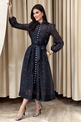 Emelia Crystal Embellished Sheer Maxi Dress | Dress In Beauty