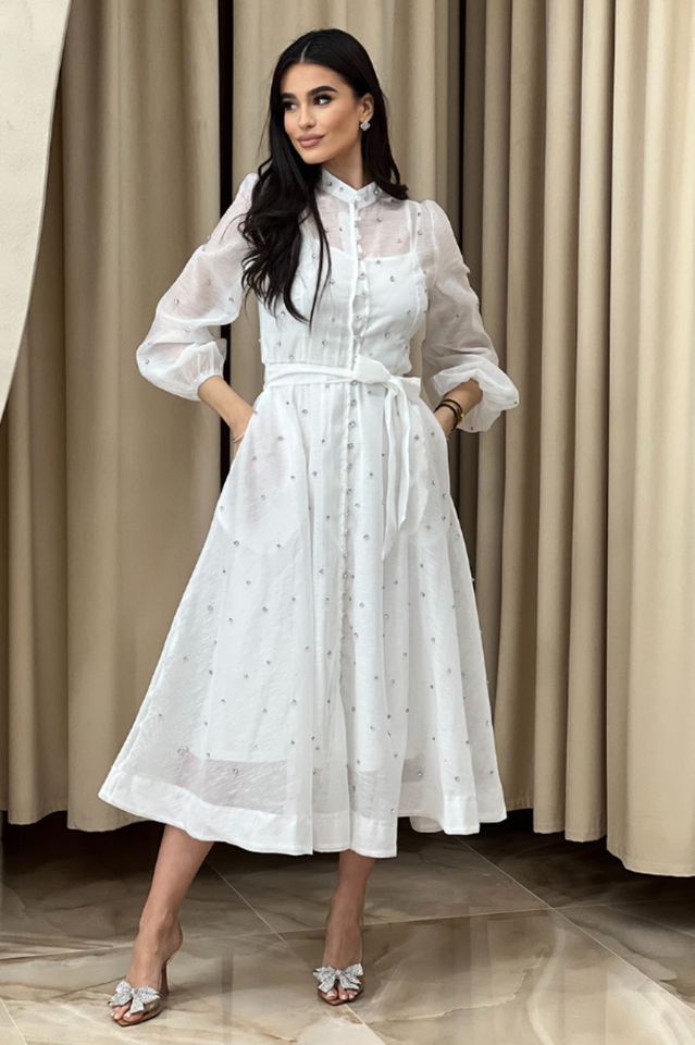 Emelia Crystal Embellished Sheer Maxi Dress | Dress In Beauty