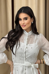 Emelia Crystal Embellished Sheer Maxi Dress | Dress In Beauty