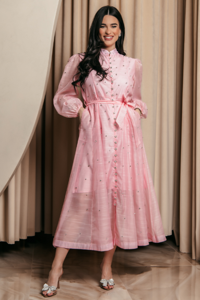 Emelia Crystal Embellished Sheer Maxi Dress | Dress In Beauty