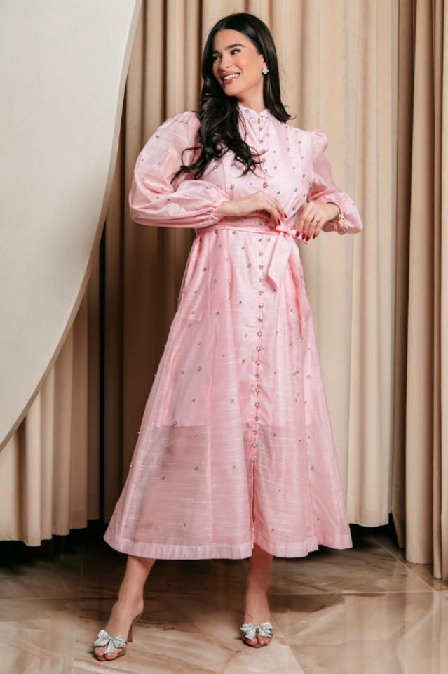 Emelia Crystal Embellished Sheer Maxi Dress | Dress In Beauty