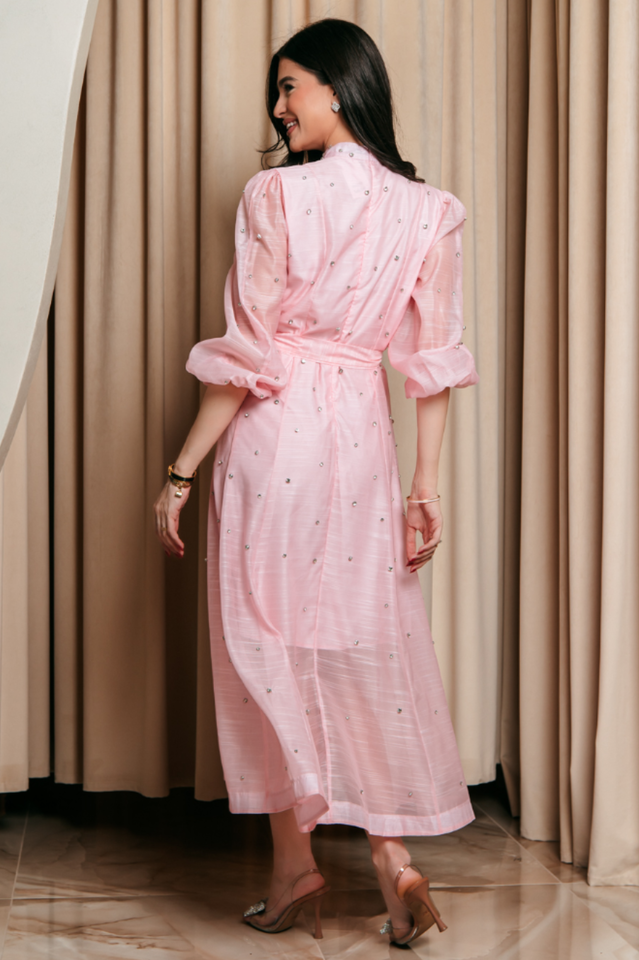 Emelia Crystal Embellished Sheer Maxi Dress | Dress In Beauty