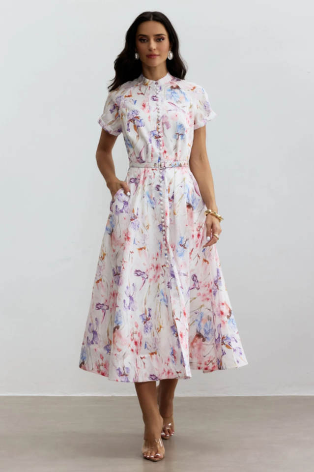 Muriel Floral Print Midi Dress | Dress In Beauty