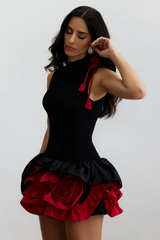 Fiona Floral Applique Layered Ruffle Dress | Dress In Beauty