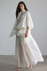 Eliza Tie Neck Semi-Sheer Dress | Dress In Beauty