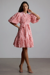 Emeline 3D Floral Mini Dress | Dress In Beauty