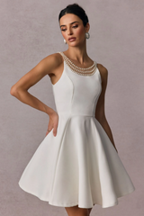 Esther Pearl Embelished Open Back Mini Dress | Dress In Beauty