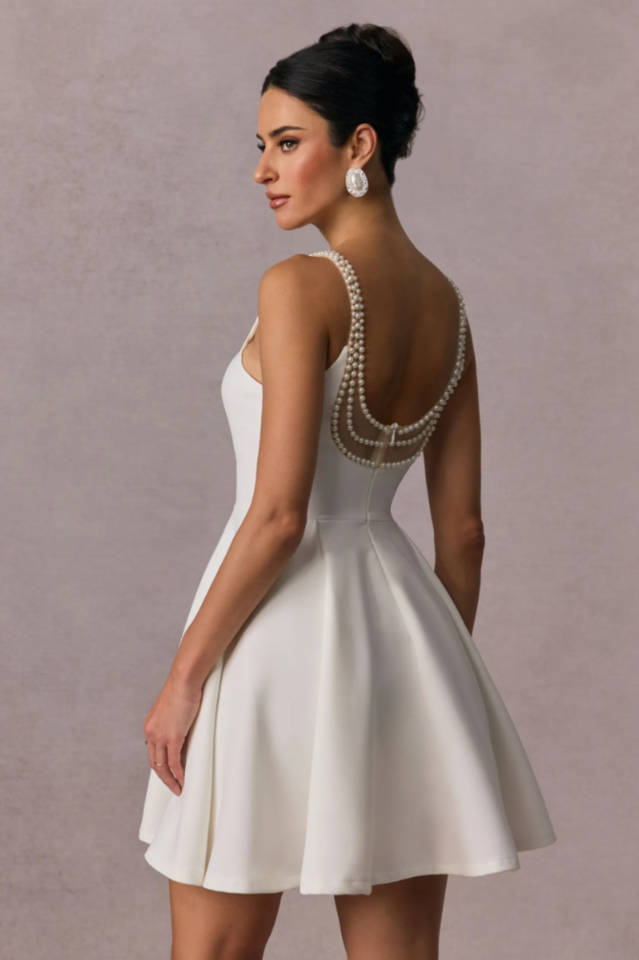 Esther Pearl Embelished Open Back Mini Dress | Dress In Beauty