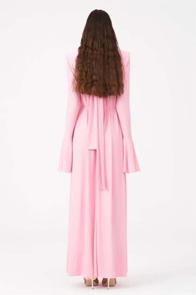 Yedda Flower Trimmed Pleated Maxi Dress | Dress In Beauty