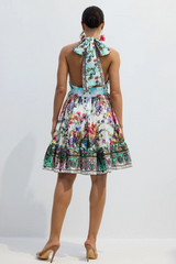 Alice Floral Print Halter Neck Mini Dress | Dress In Beauty