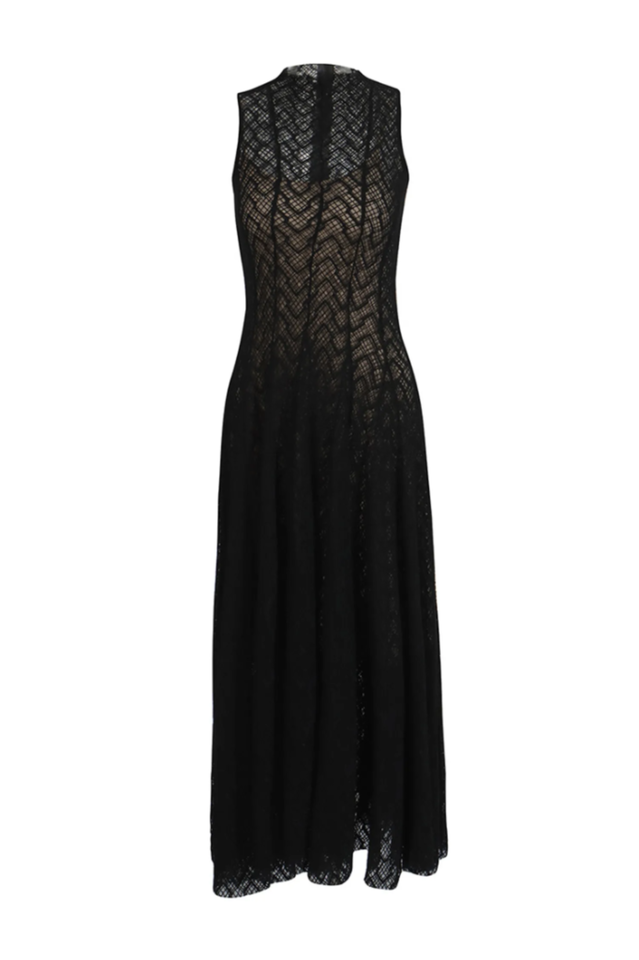 Lucas Black Lace Sleeveless Dress | Dress In Beauty