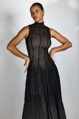 Lucas Black Lace Sleeveless Dress | Dress In Beauty