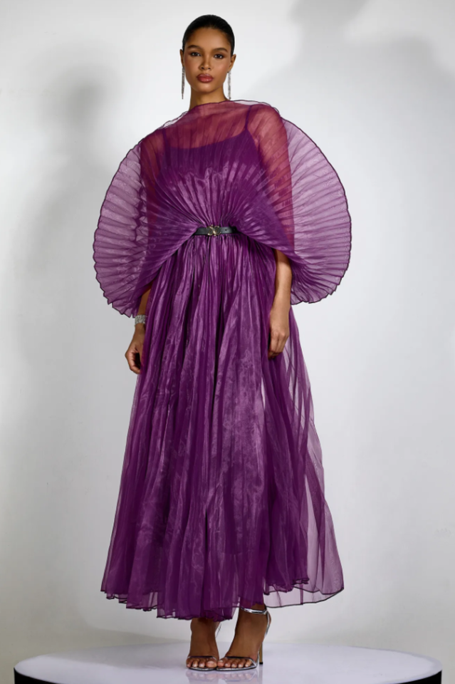 Amanda Semi-sheer Pleated Maxi Dress | Dress In Beauty