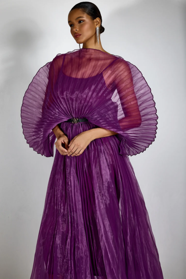 Amanda Semi-sheer Pleated Maxi Dress | Dress In Beauty