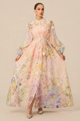 Raina Floral Print Puff Sleeve Maxi Dress | Dress In Beauty