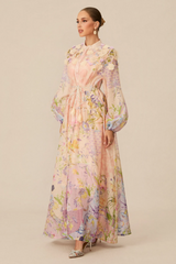 Raina Floral Print Puff Sleeve Maxi Dress | Dress In Beauty