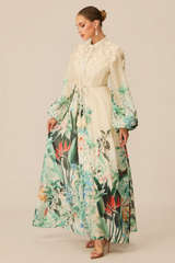 Raina Floral Print Puff Sleeve Maxi Dress | Dress In Beauty