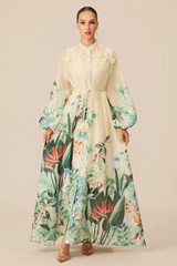 Raina Floral Print Puff Sleeve Maxi Dress | Dress In Beauty