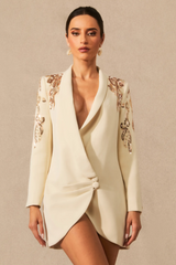 Kallie Sequin Embellished Blazer Mini Dress | Dress In Beauty