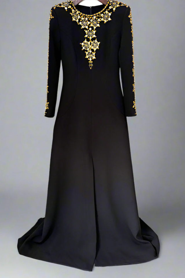 Aria Embellished Long Sleeve Maxi Dress | Dress In Beauty