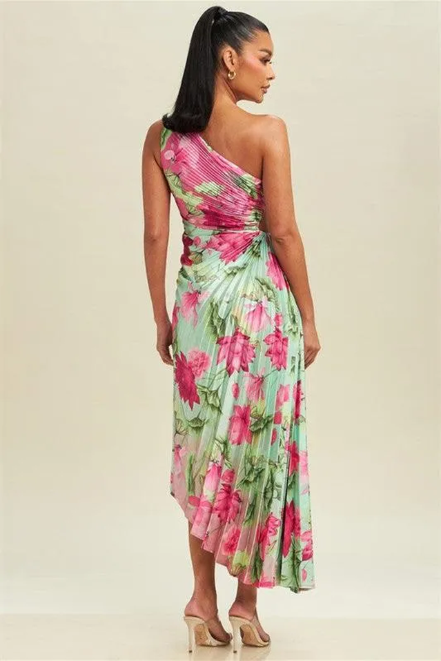 Amanda Pleated Cut-out Midi Dress | Dress In Beauty