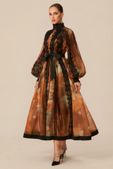 Alluring Glam Lace Panel Midi Dress