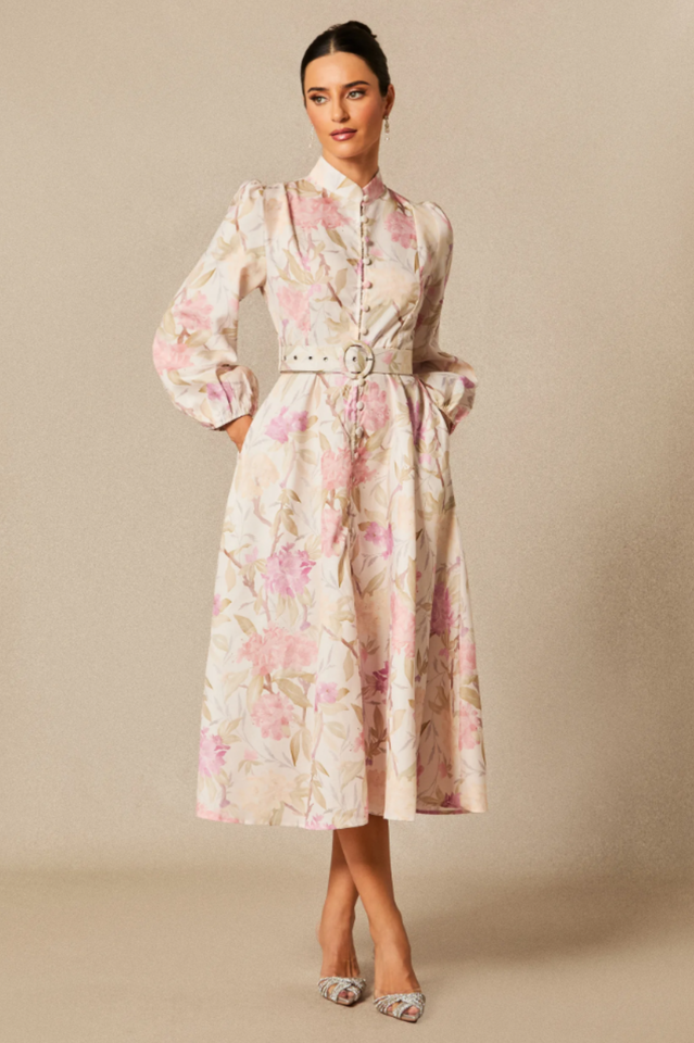 Callie Floral Print Midi Dress | Dress In Beauty