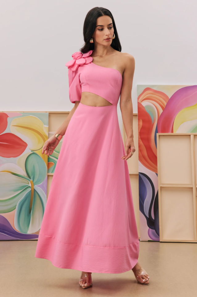 Lea Flower Cut Out Midi Dress | Dress In Beauty