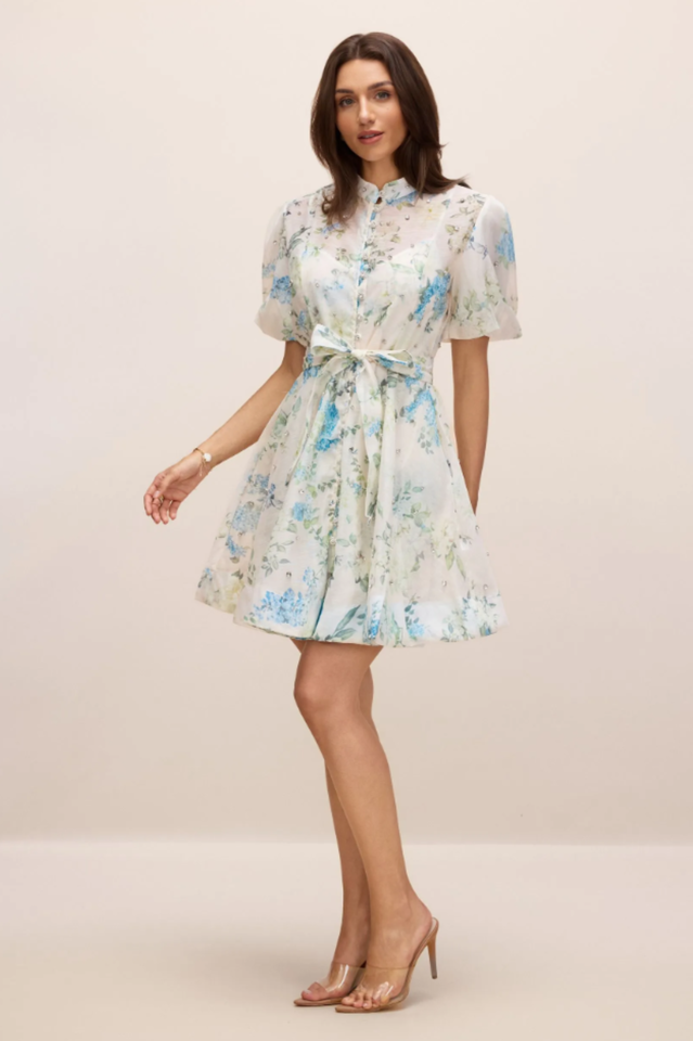 Caroline Floral Print Mini Dress | Dress In Beauty