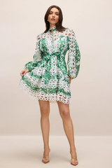 Georgia Printed Hollow Out Mini Dress | Dress In Beauty