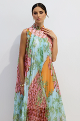 Martha Print Sleeveless Pleated Midi Dress | Dress In Beauty