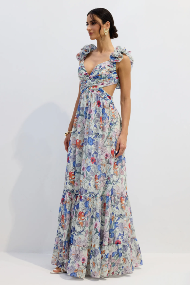 Marissa Cut Out Ruffle Maxi Dress | Dress In Beauty