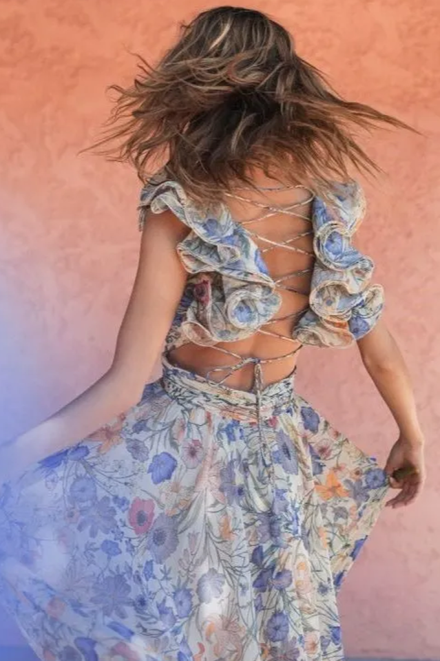 Marissa Cut Out Ruffle Maxi Dress | Dress In Beauty