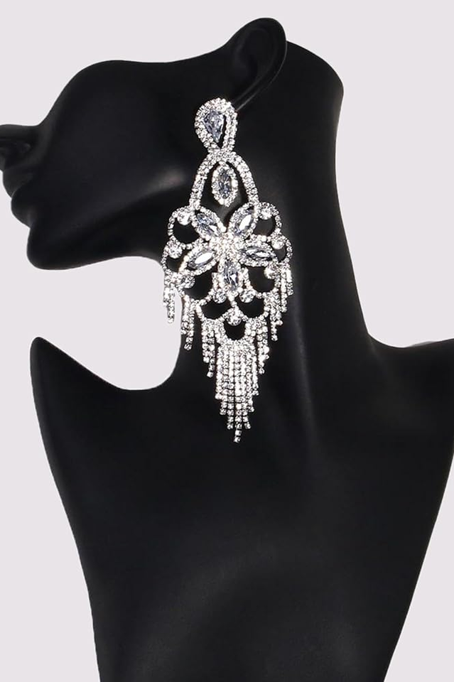 Angelica Diamante Statement Earrings | Dress In Beauty
