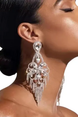 Angelica Diamante Statement Earrings | Dress In Beauty