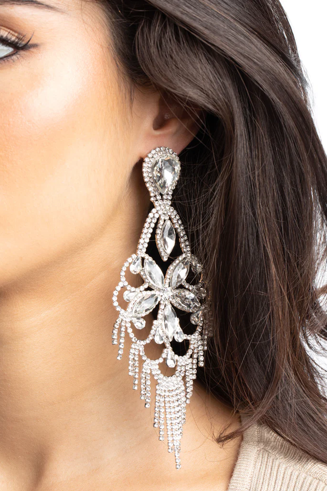 Angelica Diamante Statement Earrings | Dress In Beauty