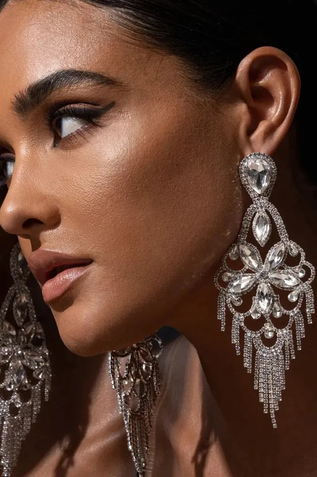 Angelica Diamante Statement Earrings | Dress In Beauty
