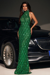 Liora Sequin Crystal Maxi Dress