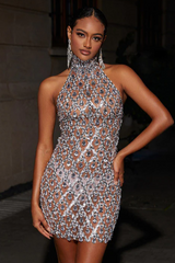 Liora Sequin Crystal Mini Dress | Dress In Beauty