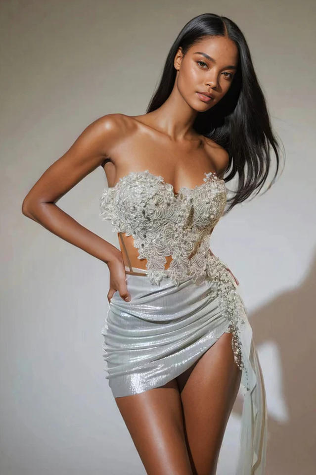 Jelia Strapless Ruched Skirt Set | Dress In Beauty
