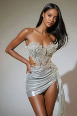 Jelia Strapless Ruched Skirt Set | Dress In Beauty