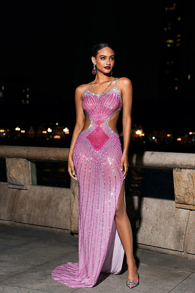 Deborah Crystal Cutout Maxi Dress | Dress In Beauty