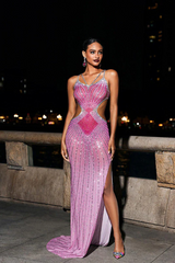Deborah Crystal Cutout Maxi Dress | Dress In Beauty