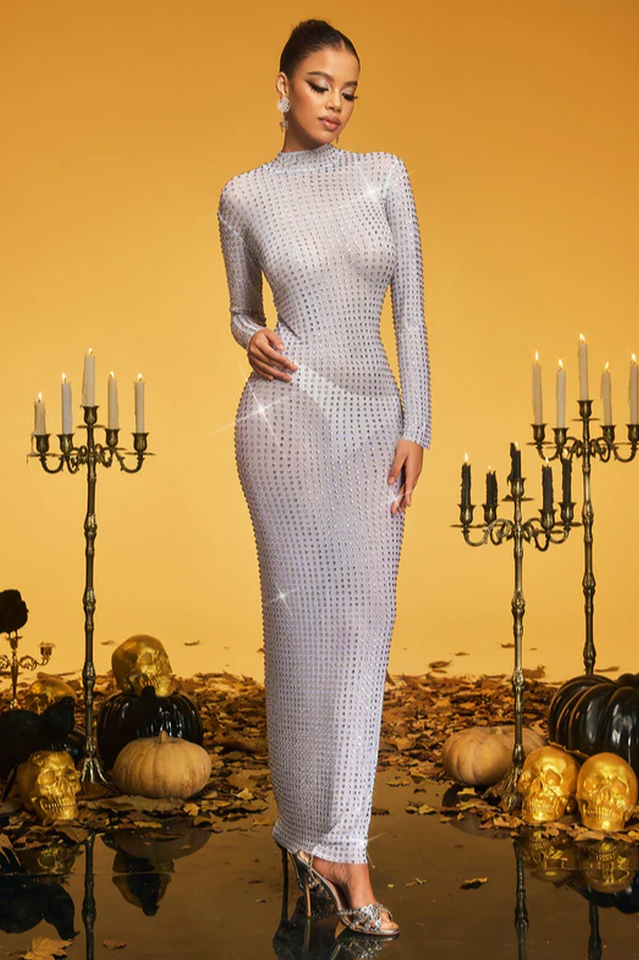 Karter Diamond Mesh Maxi Dress | Dress In Beauty